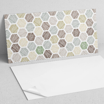 Square wall panel Hexagonal pattern with lines