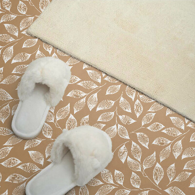 Square wall panel Leaves on a textured background