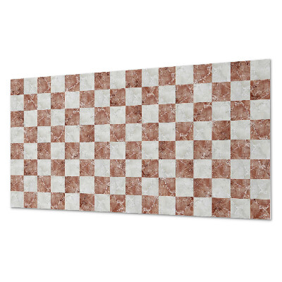 Square tv wall panel Marble checkerboard pattern
