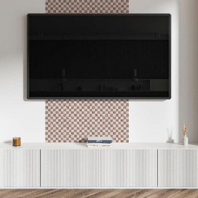 Square tv wall panel Marble checkerboard pattern