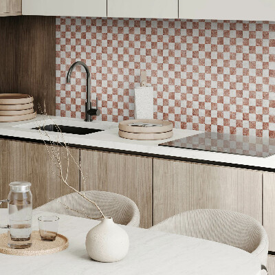 Square tv wall panel Marble checkerboard pattern