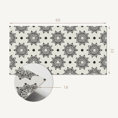 Square wall panel Mandala pattern in a grid