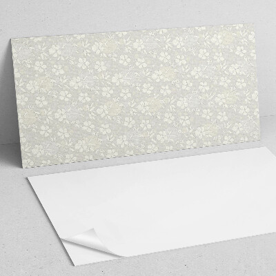 Square tv wall panel Floral pattern on the background