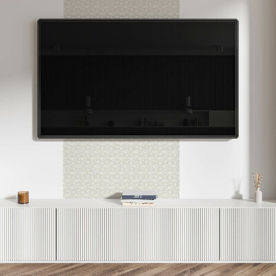 Square tv wall panel Floral pattern on the background