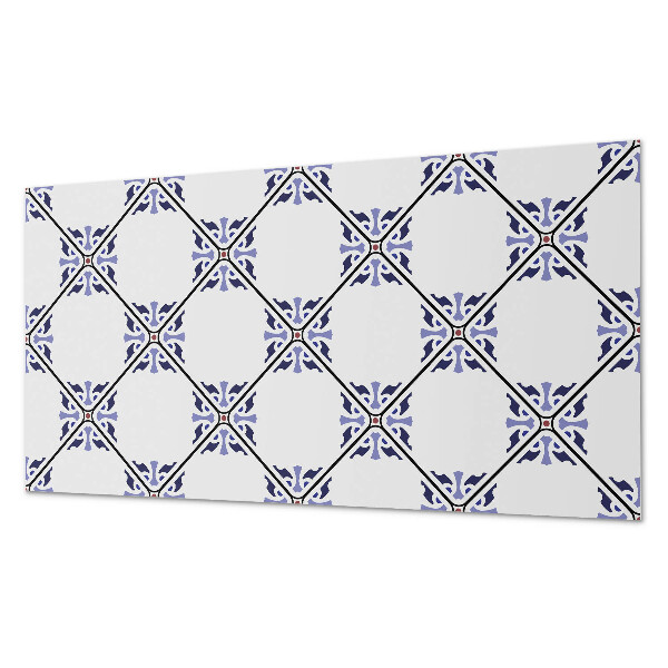 Square tv wall panel Pattern with a floral motif