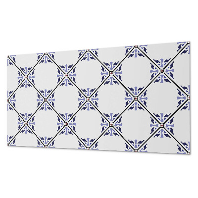 Square tv wall panel Pattern with a floral motif
