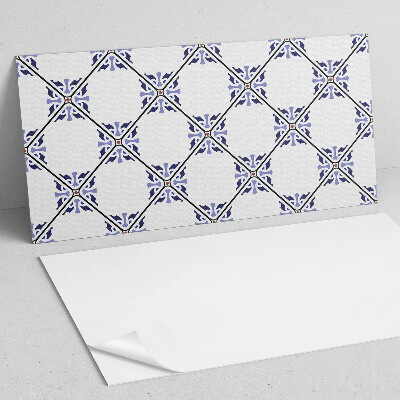 Square tv wall panel Pattern with a floral motif