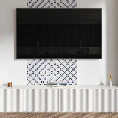 Square tv wall panel Pattern with a floral motif