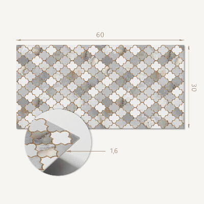Square tv wall panel Mosaic pattern with shapes