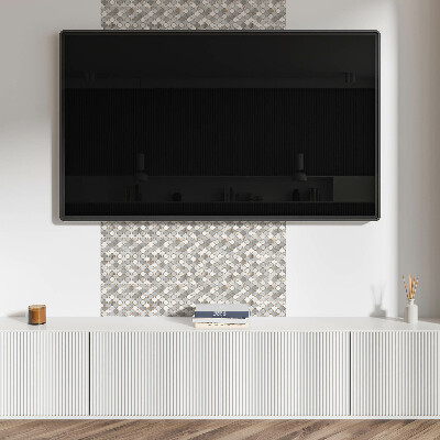 Square tv wall panel Mosaic pattern with shapes