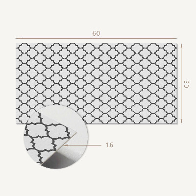 Square wall panel Pattern with symmetrical shapes
