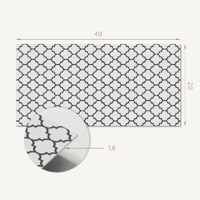 Square wall panel Pattern with symmetrical shapes