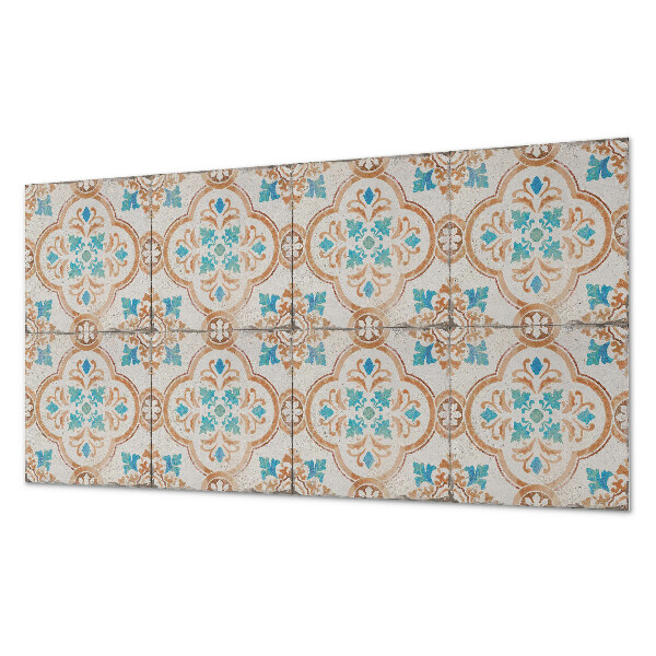 Square tv wall panel Decorative motif with flowers