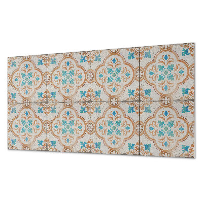 Square tv wall panel Decorative motif with flowers
