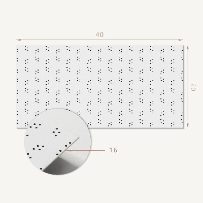 Square tv wall panel Regular dot pattern