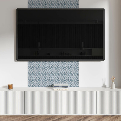 Square tv wall panel Zigzag striped pattern