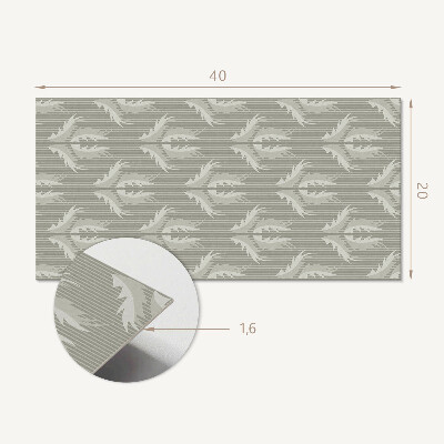 Square wall panel Stylish plant pattern