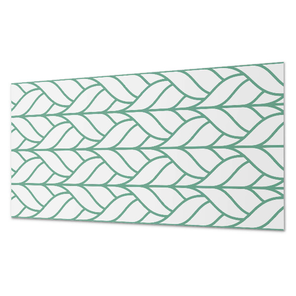 Square tv wall panel Leaf pattern in symmetry