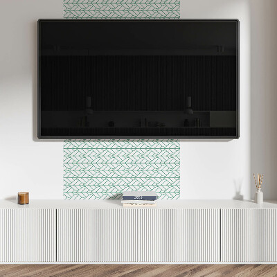 Square tv wall panel Leaf pattern in symmetry