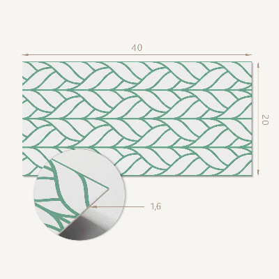 Square tv wall panel Leaf pattern in symmetry