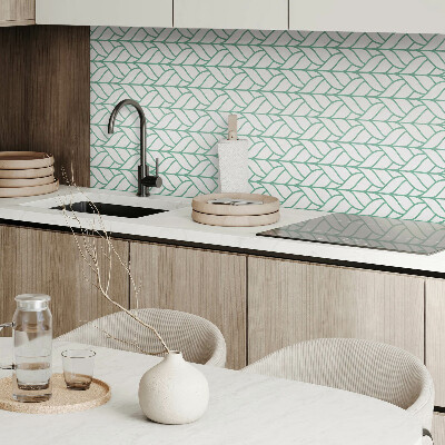 Square tv wall panel Leaf pattern in symmetry