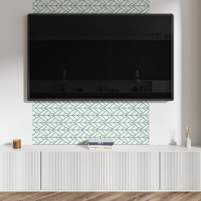 Square tv wall panel Leaf pattern in symmetry