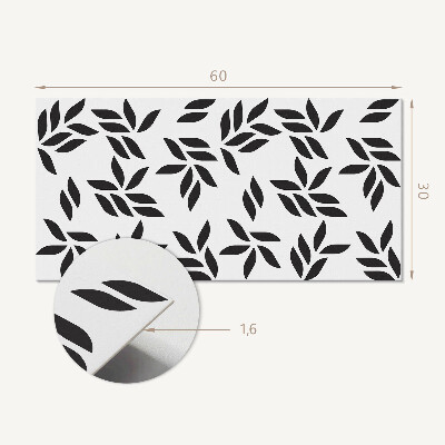 Pvc wall panel Leafy pattern on the background