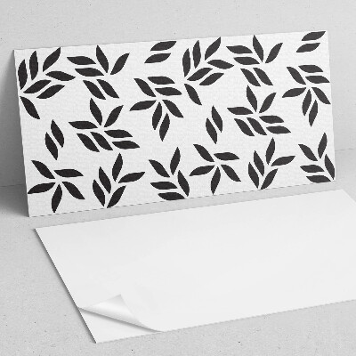 Pvc wall panel Leafy pattern on the background