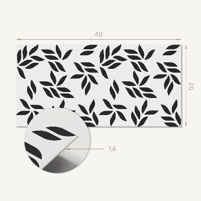Pvc wall panel Leafy pattern on the background