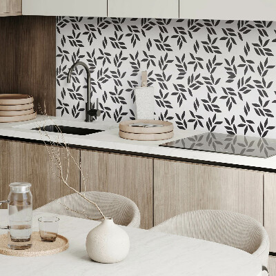 Pvc wall panel Leafy pattern on the background