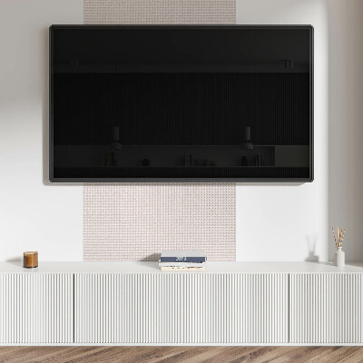 Square tv wall panel Pattern with circles in a grid