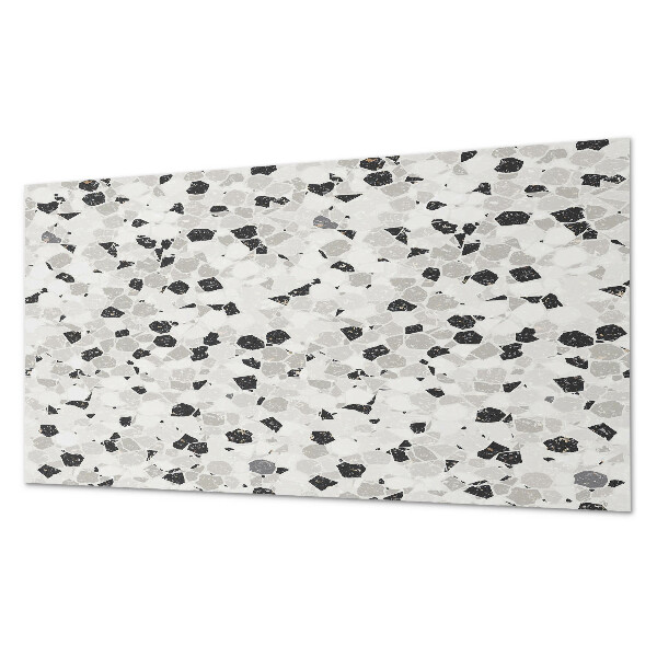 Square tv wall panel Terracotta pattern with stones
