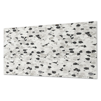 Square tv wall panel Terracotta pattern with stones