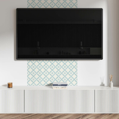 Square wall panel Interwoven patterns in a grid