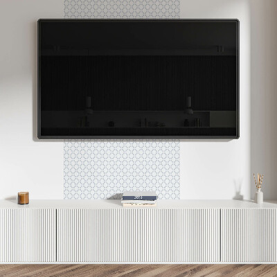 Square tv wall panel Geometric pattern with ovals