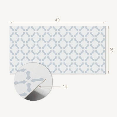 Square tv wall panel Geometric pattern with ovals