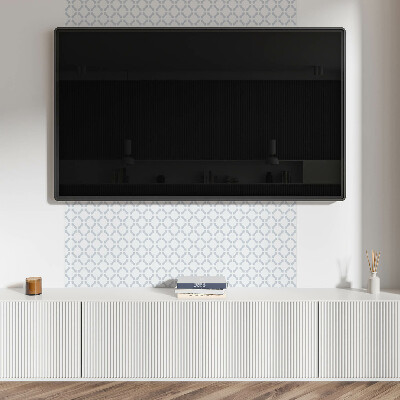 Square tv wall panel Geometric pattern with ovals