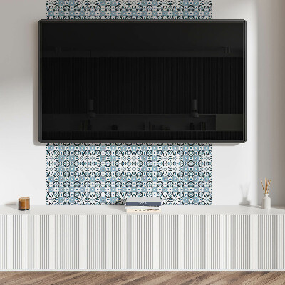 Square tv wall panel Geometric tile pattern