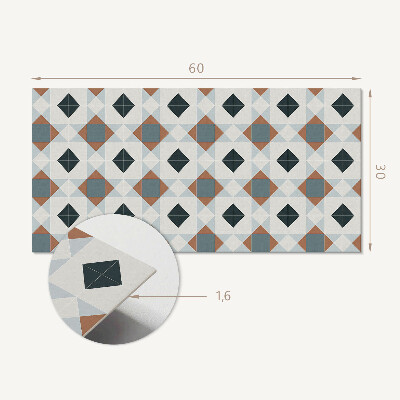 Pvc wall panel Geometric tile pattern