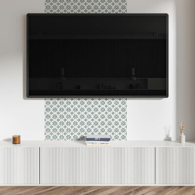 Square tv wall panel Geometric floral patterns