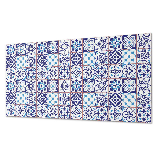 Square wall panel Mosaic pattern with flowers