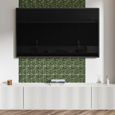 Square tv wall panel Floral pattern with leaves