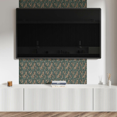 Square tv wall panel 2D leaf pattern