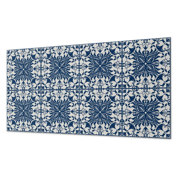 Square tv wall panel Floral pattern on the background