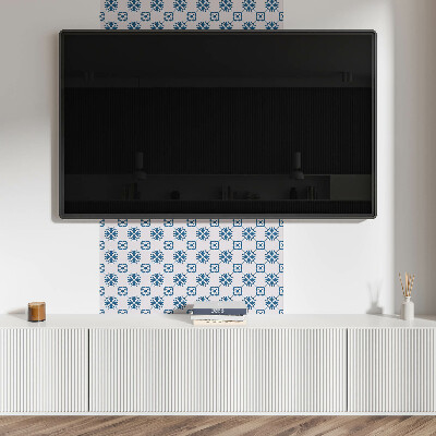 Square tv wall panel Floral pattern with leaves