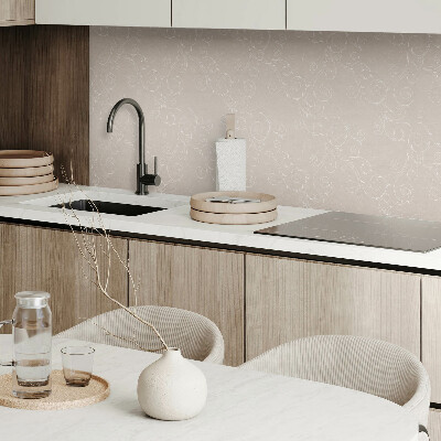 Square wall panel Delicate spirals and leaves