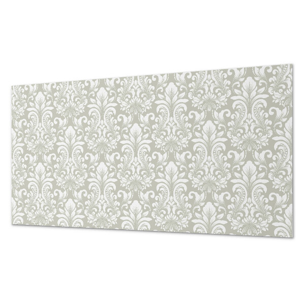 Square tv wall panel Plant pattern with ornaments