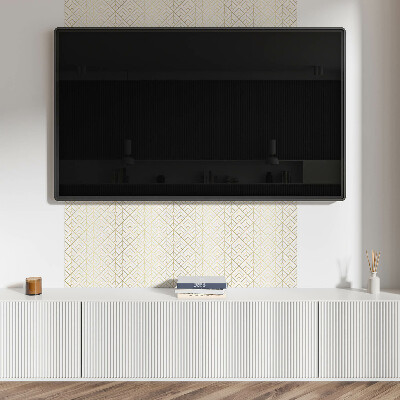 Square tv wall panel 3D leaf pattern