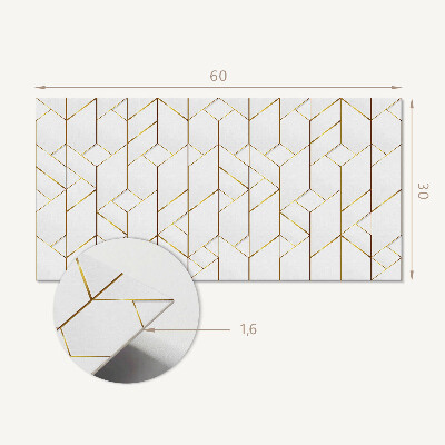 Square wall panel Geometric line pattern