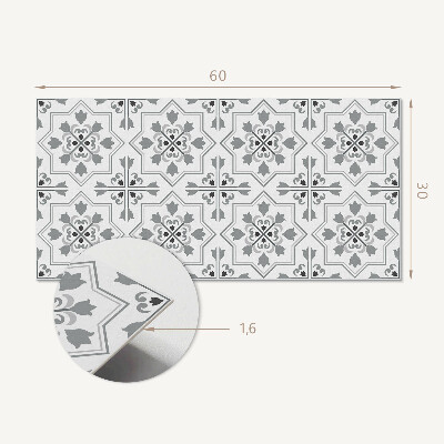 Pvc wall panel Pattern with floral motifs